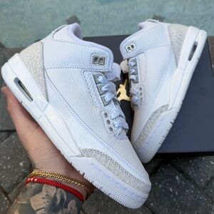 NIKE AIR JORDAN 3 WHITE 4Y / 5.5W